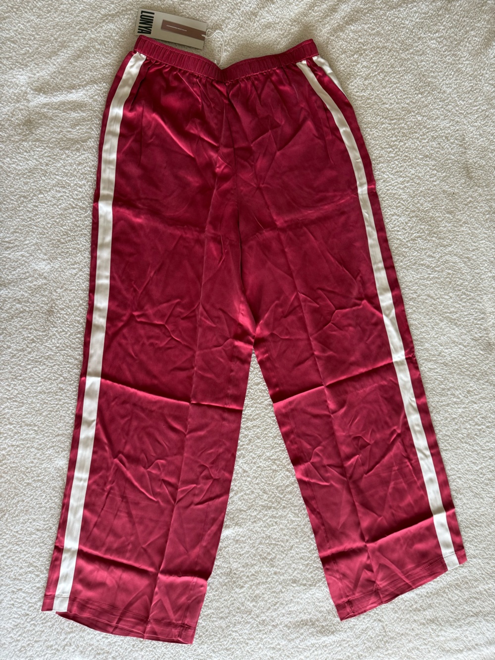 Lunya Washable Silk Side Stripe Pant